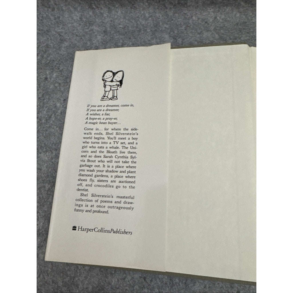 HarperCollins Where the Sidewalk Ends by Silverstein 1974 Illustrated HC