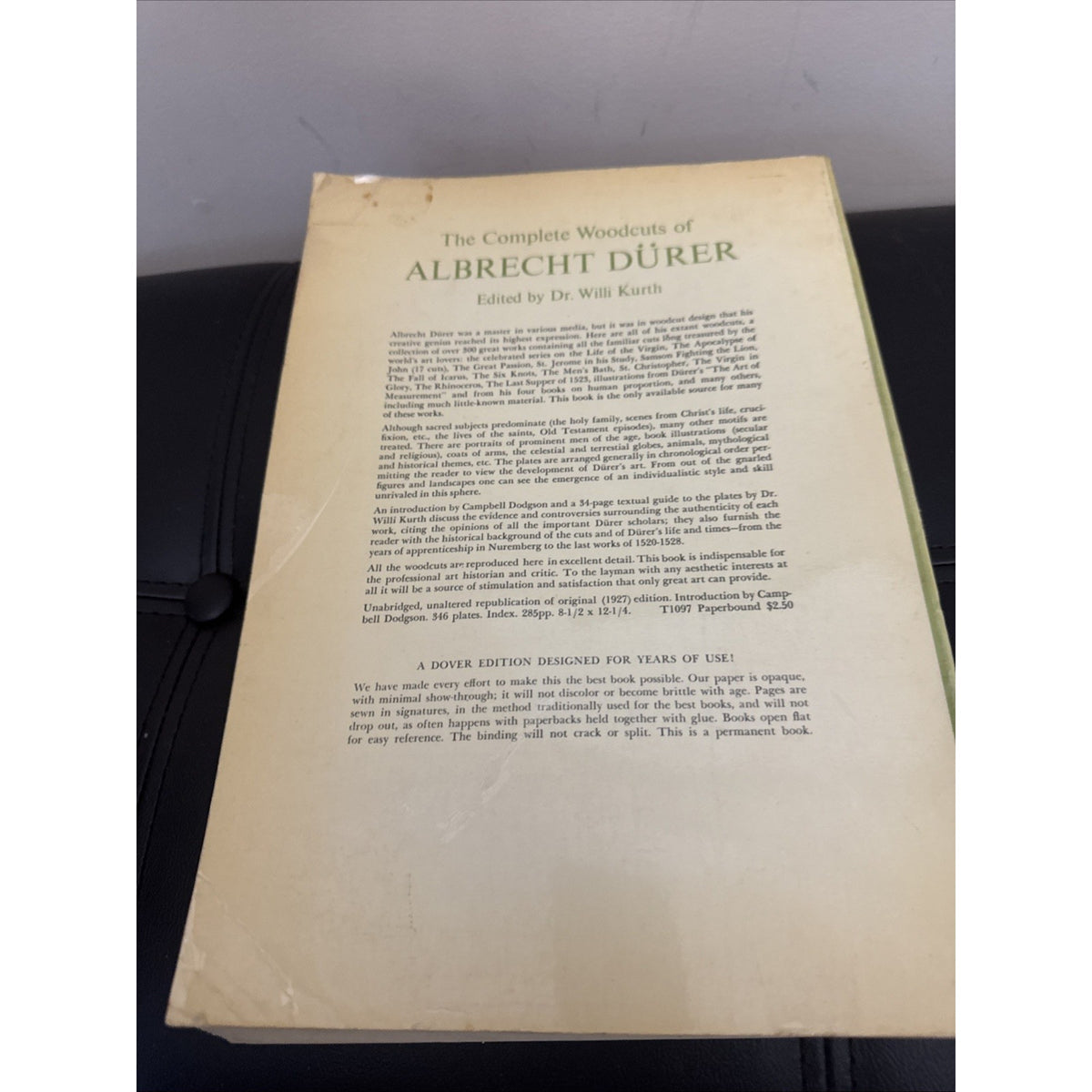 THE COMPLETE WOODCUTS OF ALBRECHT DURER Edited by Dr. Willi Kurth DOVER 1963