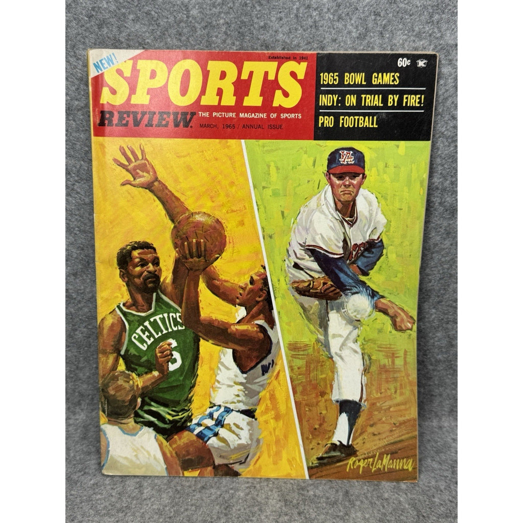 Sports Review March 1965 Bill Russell Dean Chance Olympics Ali Vintage Magazine