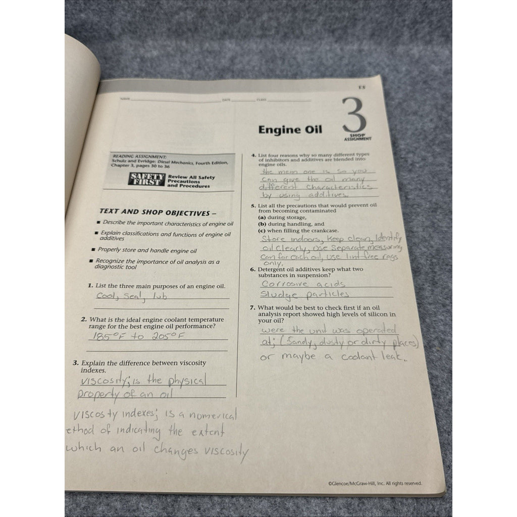 Workbook for Diesel Mechanics, Fourth Edition - Erich J. Schulz / Ben L. Evridge