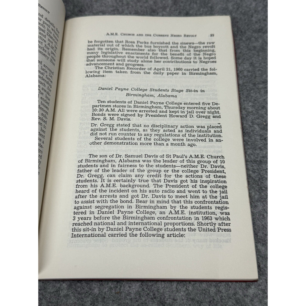 1970 AME Church Current Negro Revolt Howard Gregg Civil Rights Black History