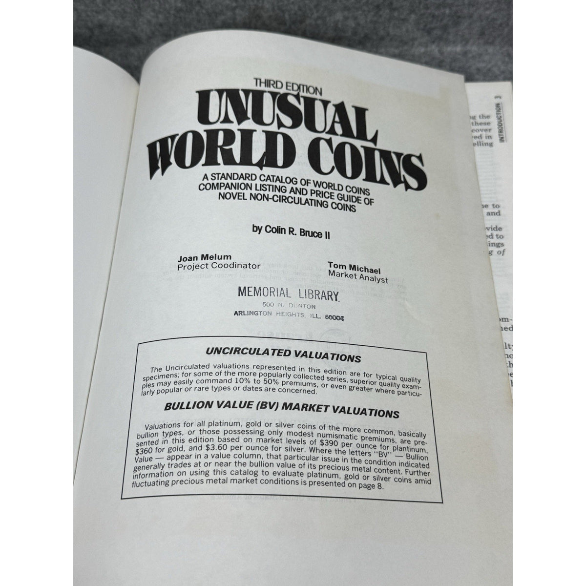 Unusual World Coins 3rd Edition Colin Bruce Coin Catalog Price Guide Krause