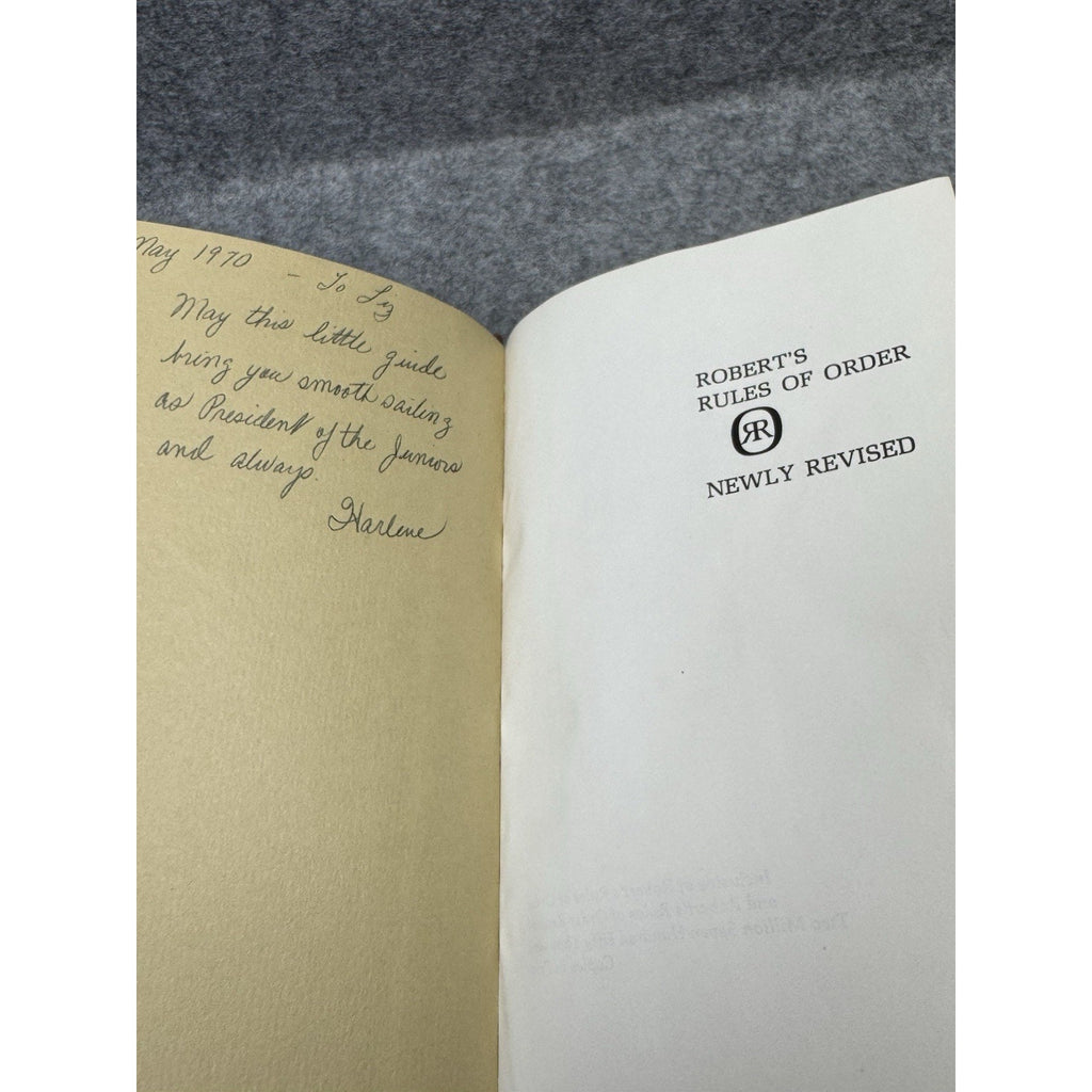 Robert’s Rules of Order Newly Revised 1970 Hardcover Parliamentary Procedure