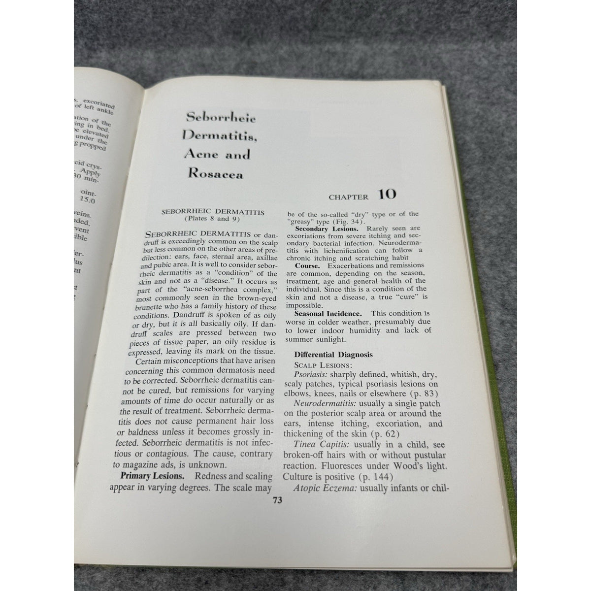1959 Manual of Skin Diseases Gordon C Sauer Vintage Medical Illustrated HC