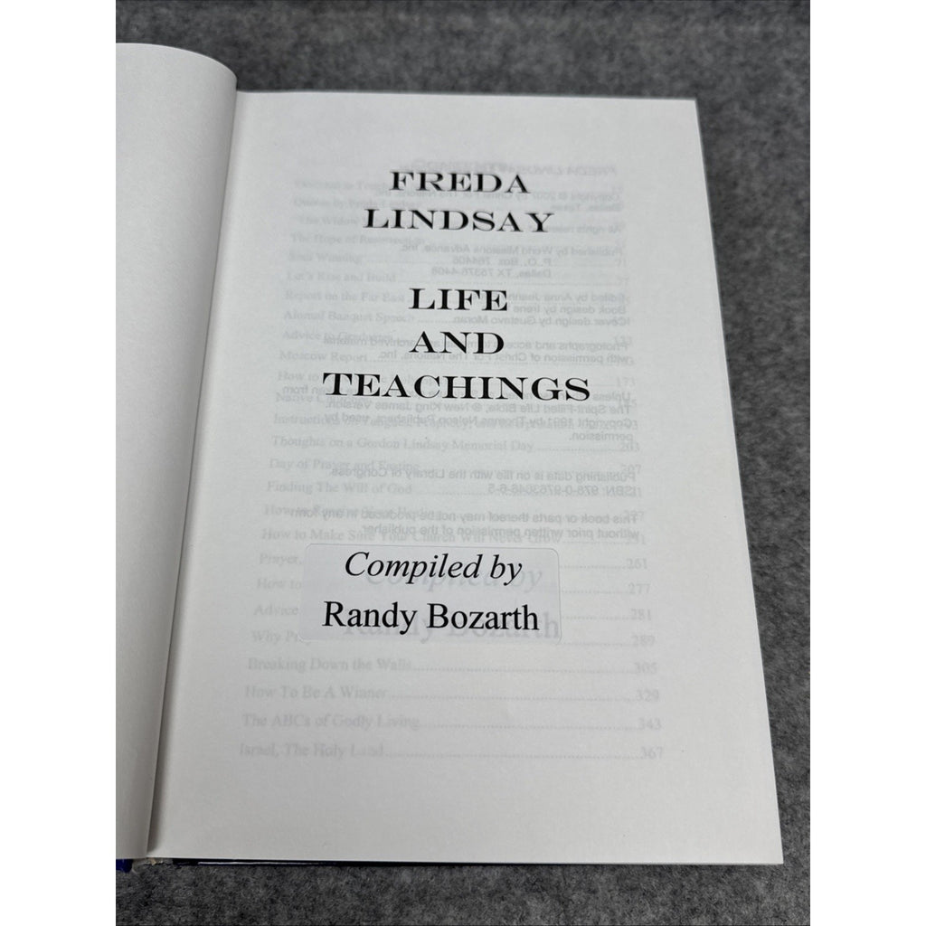 Freda Lindsay Life & Teachings