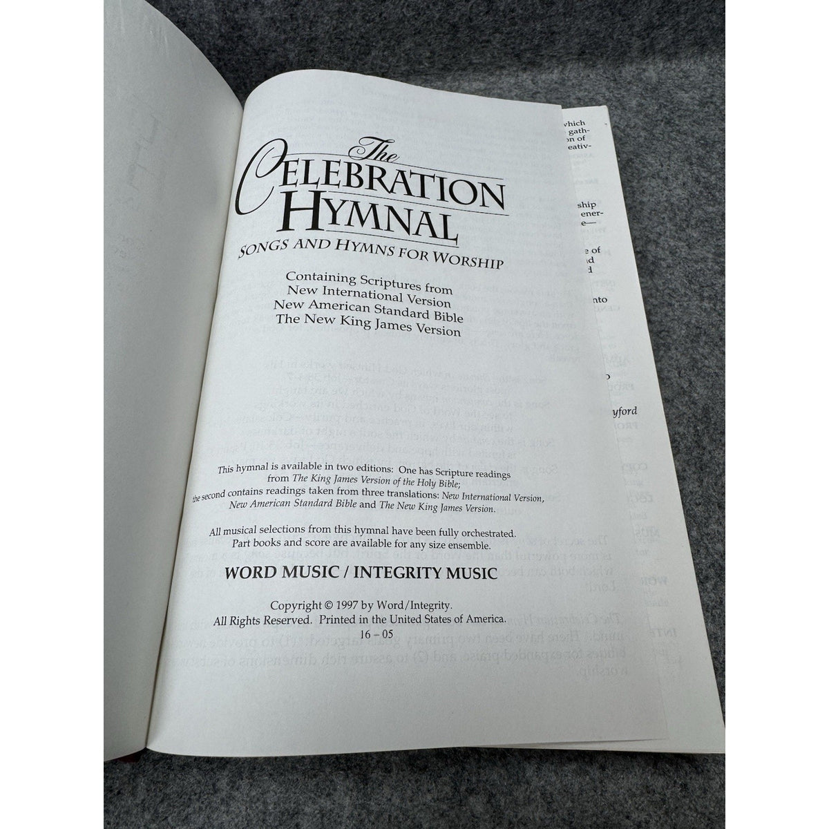 The Celebration Hymnal Songs & Hymns for Worship Maroon HC Church Music