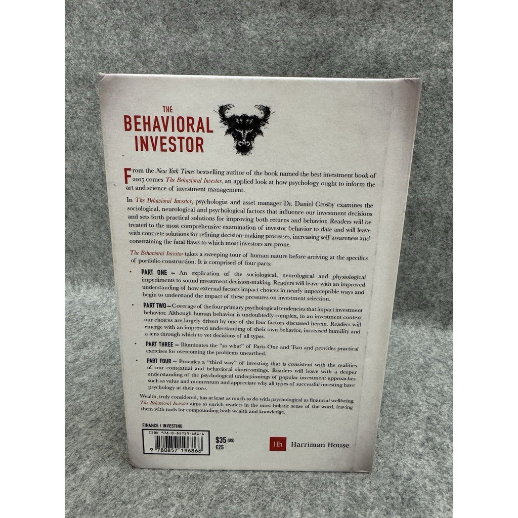 2018 The Behavioral Investor HC Signed Daniel Crosby Harriman House