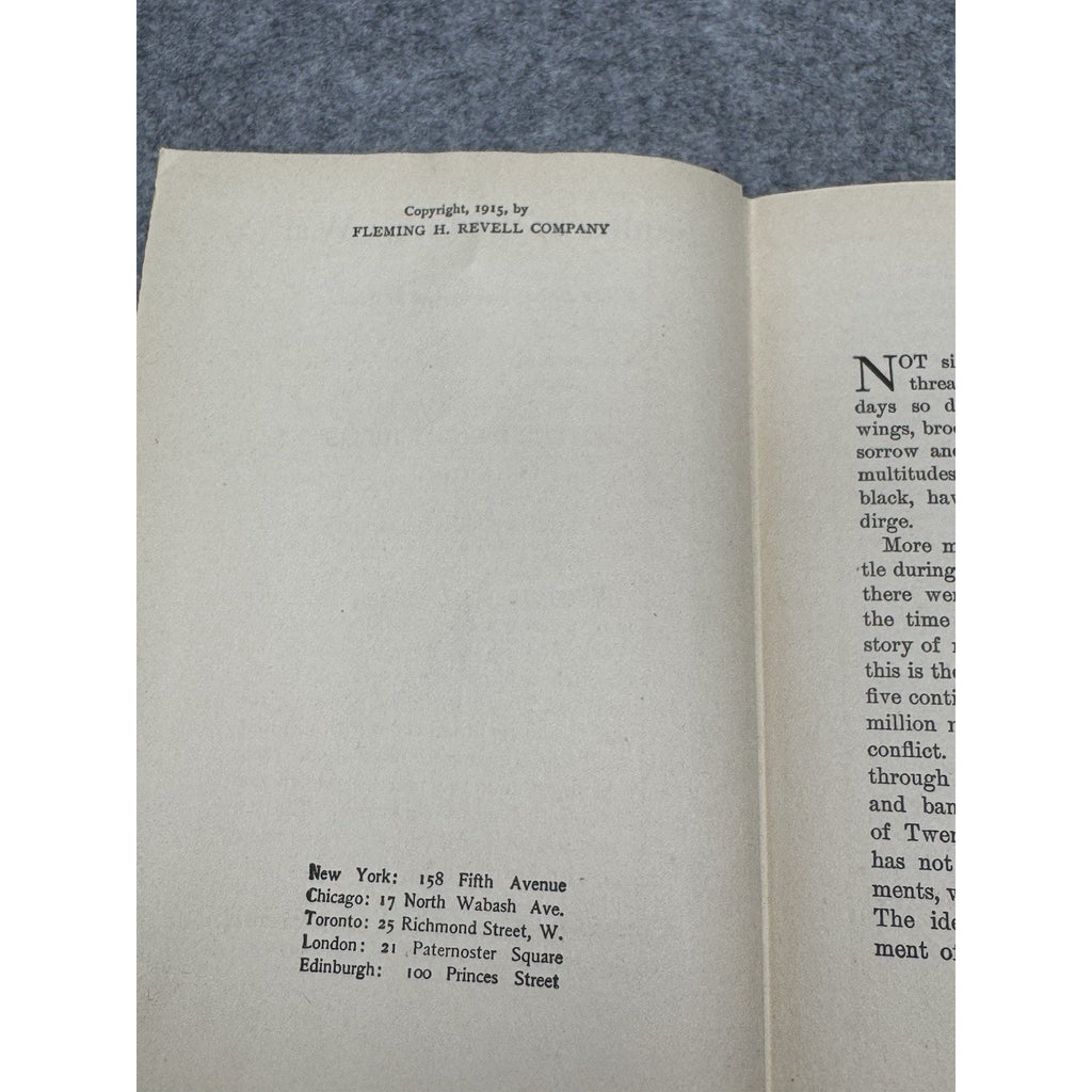 1915 Studies of the Great War Newell Dwight Hillis Hardcover Revell