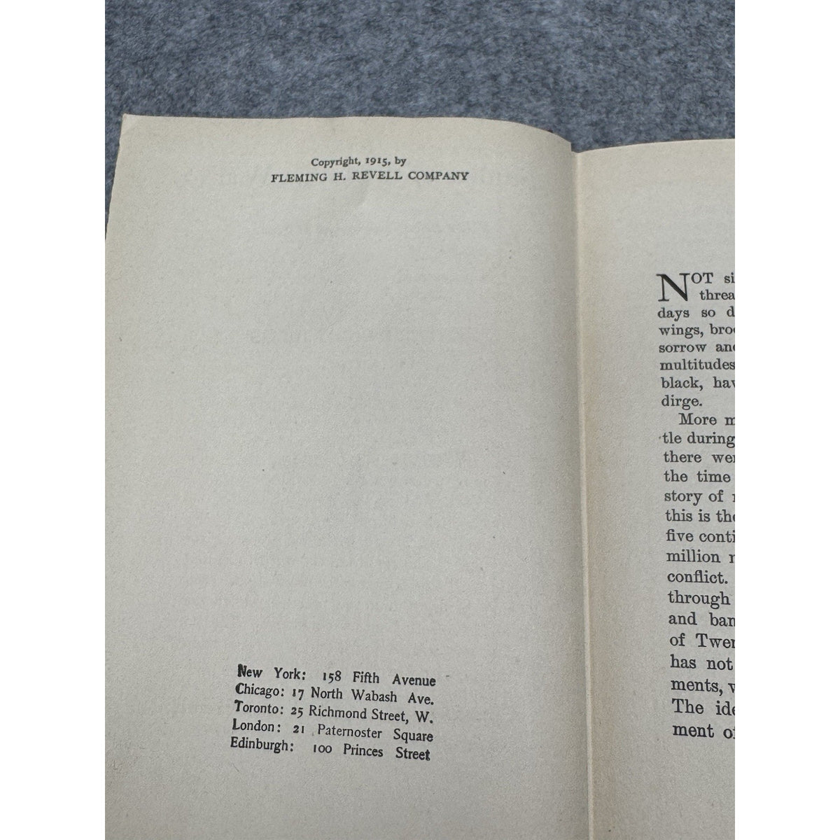 1915 Studies of the Great War Newell Dwight Hillis Hardcover Revell