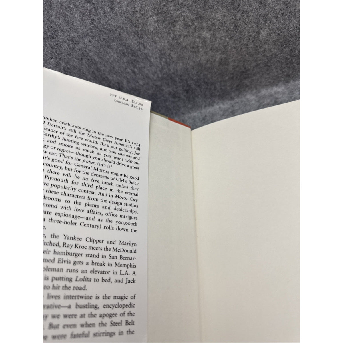 Motor City by Bill Morris First Edition HC 1992
