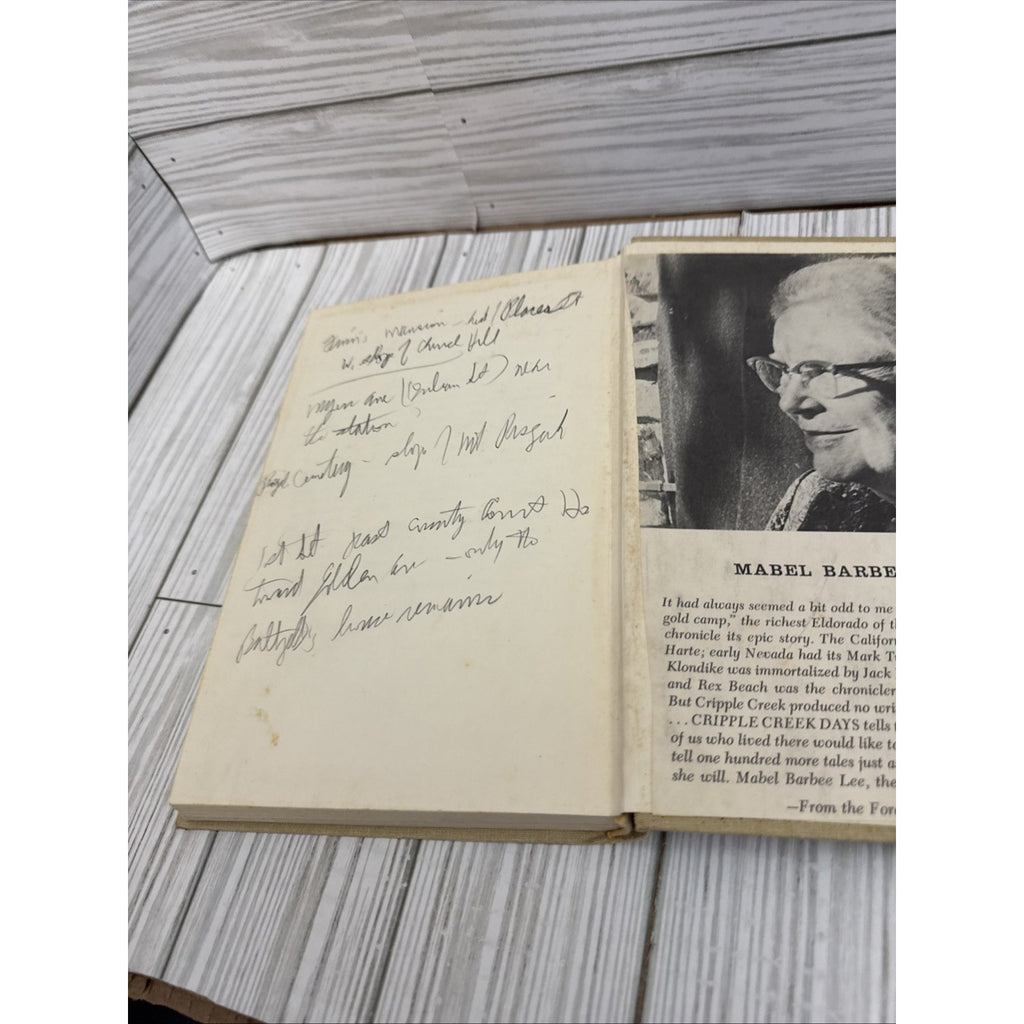 1958 Cripple Creek Days by Mabel Barbee Lee First Edition/First Printing
