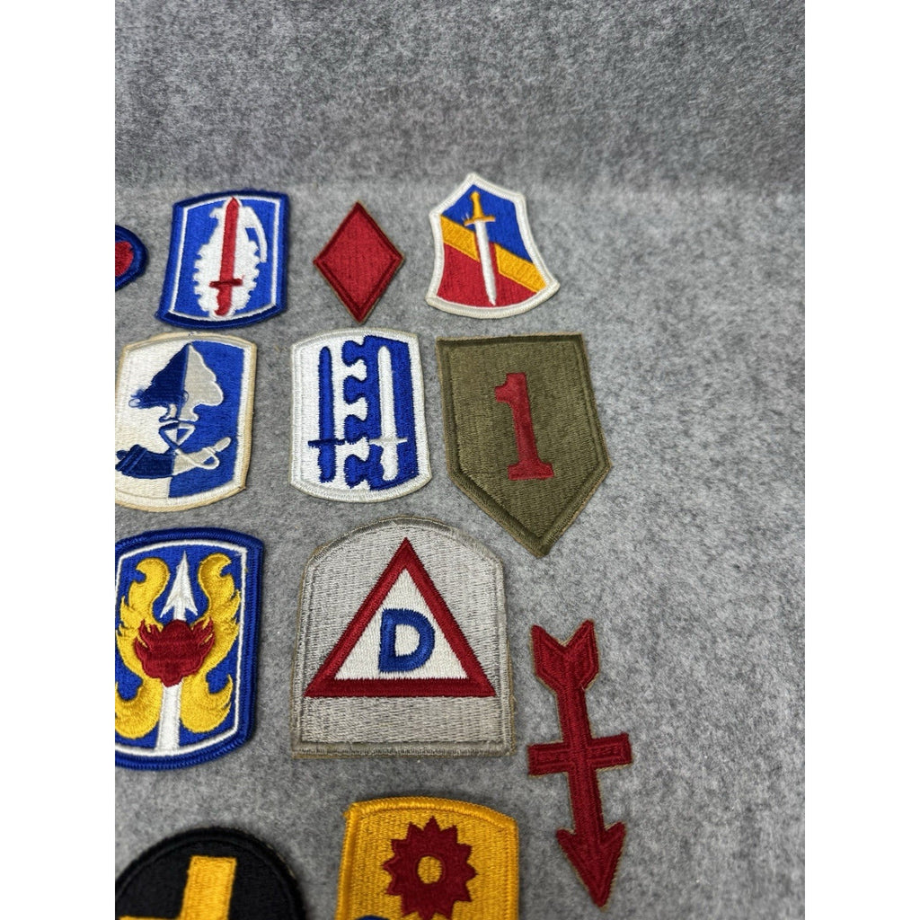 23 Vintage US Army Patches Lot Big Red One Infantry Divisions Brigade Insignia
