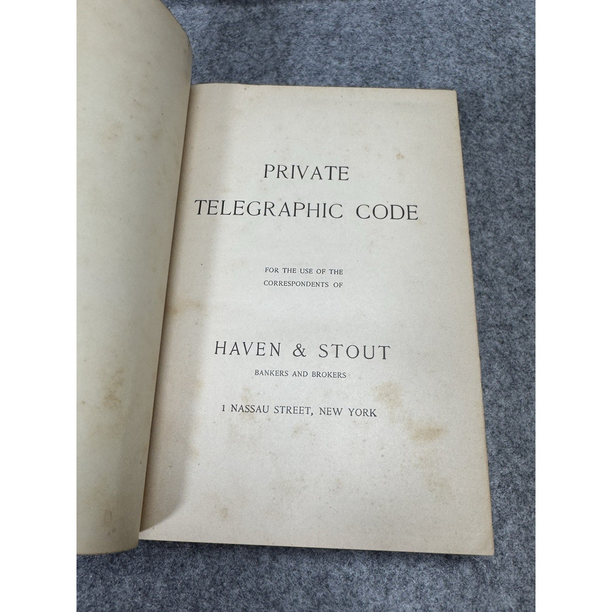 1899 Haven & Stout Red Manual of Statistics Telegraphic Code Hardcover