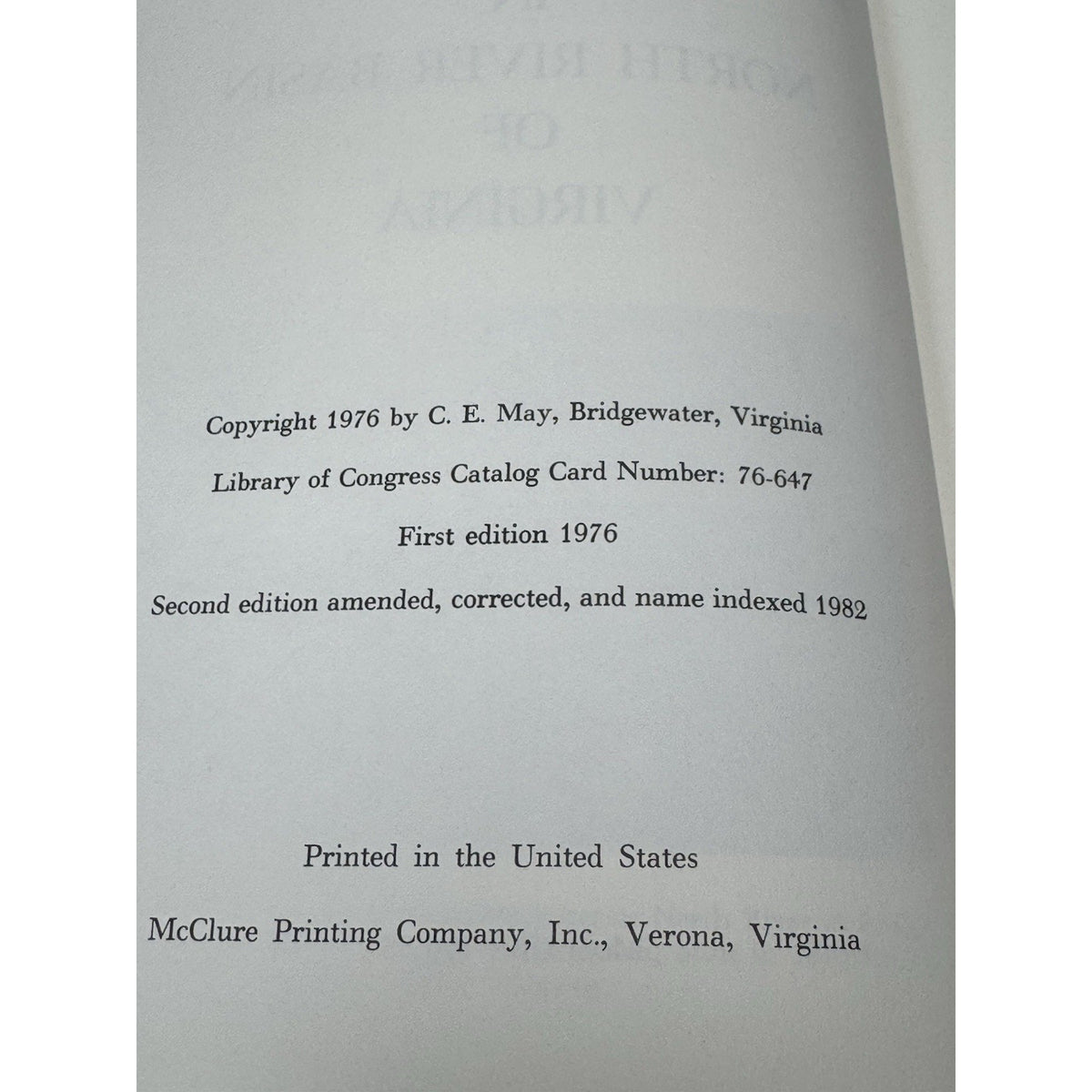 1982 Life Under Four Flags North River Basin Virginia C E May History HC DJ