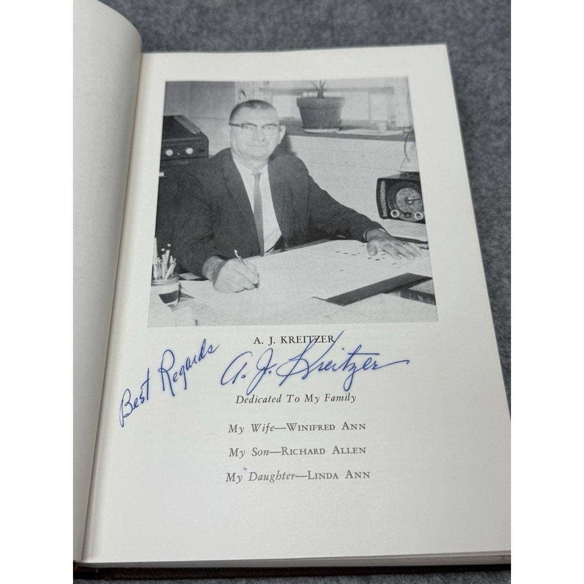 Rare 1970 History of Northeast Dubois County Indiana SIGNED Kreitzer Genealogy