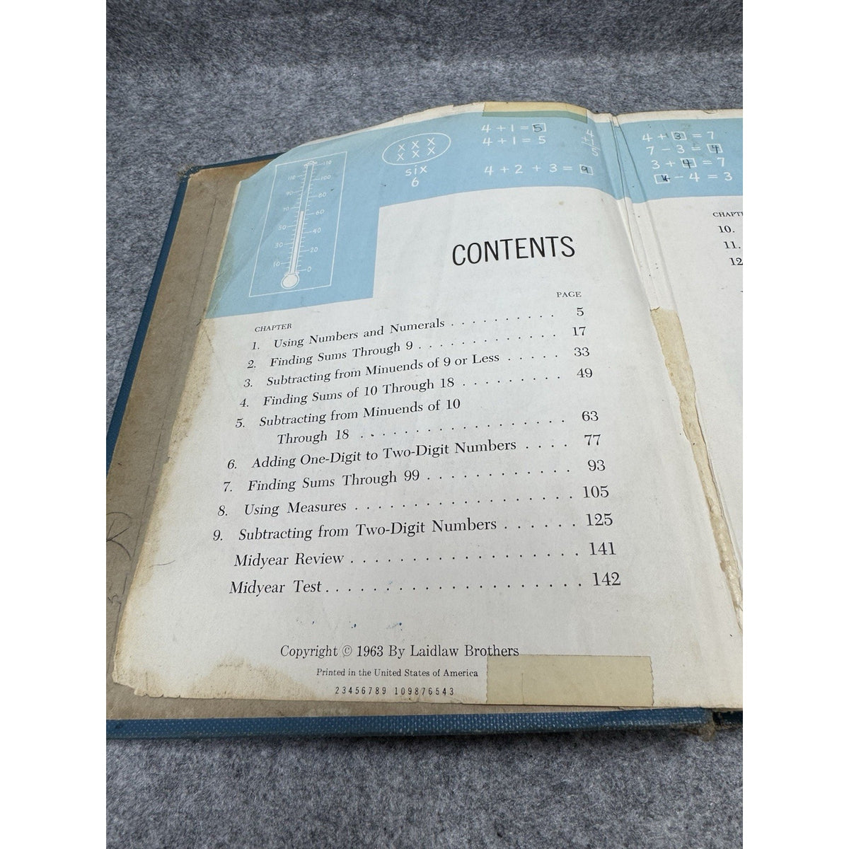 1963 Arithmetic 3 Laidlaw Brothers Hardcover Vintage Math Textbook
