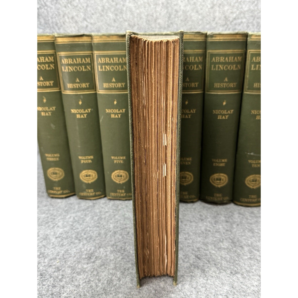 Abraham Lincoln A History 1890 Nicolay Hay First Edition 9 Vol Set 2-10 Rare