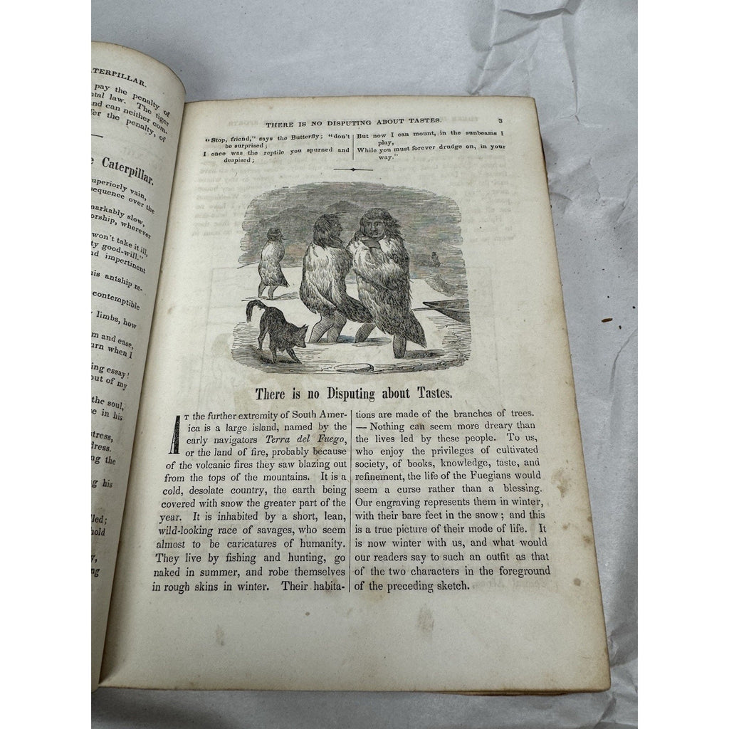 1847 Robert Merry’s Museum Vols 13 & 14 S G Goodrich Illustrated Leather