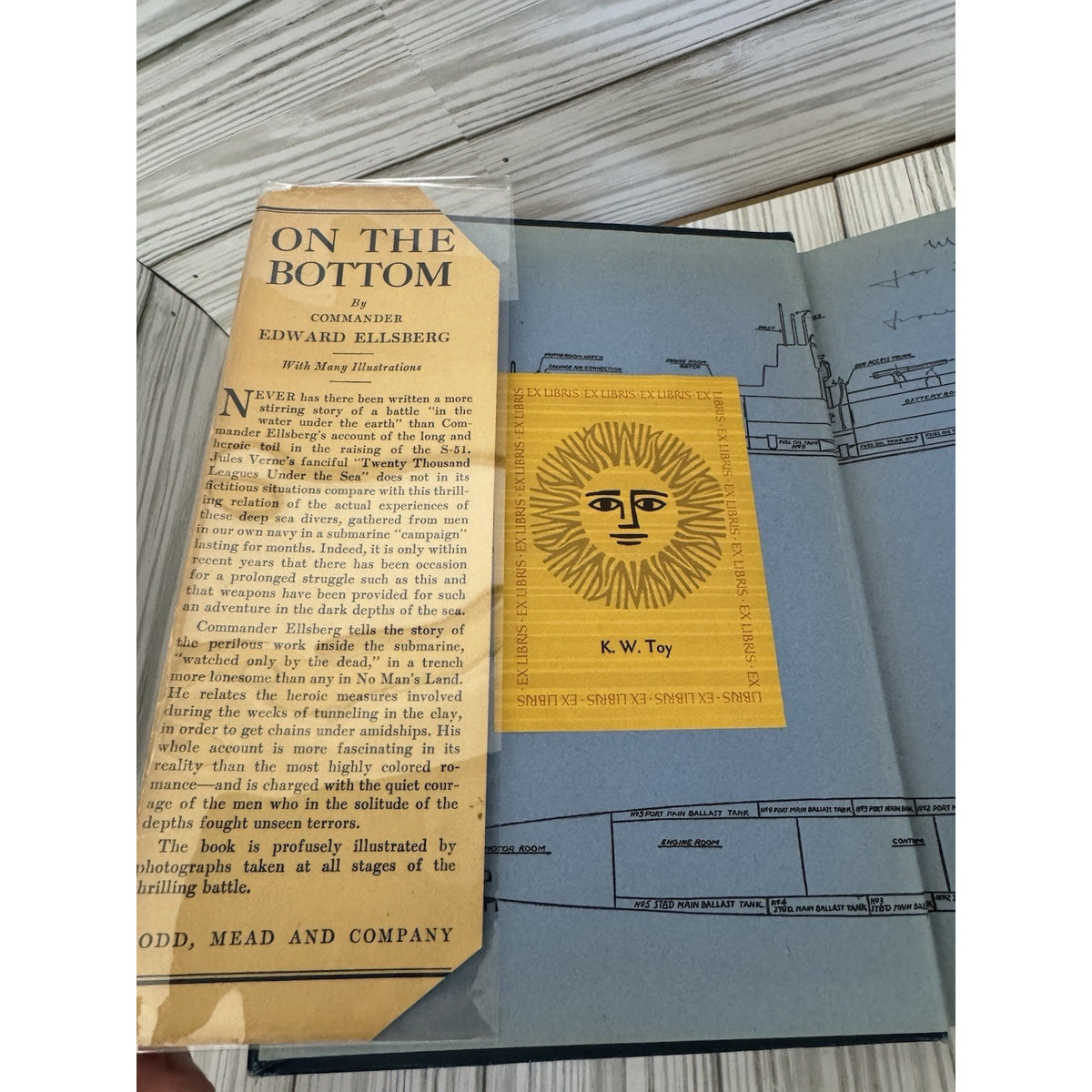 On the Bottom Edward Ellsberg 1929 Submarine Salvage Navy w/DJ