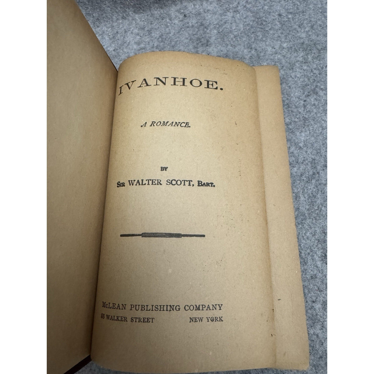 Antique Ivanhoe Sir Walter Scott Decorative Cloth Edition Illustrated