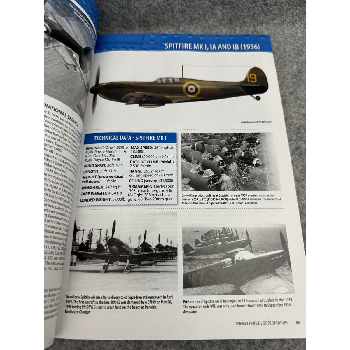 Supermarine Company Profile 1913-1963 Aeroplane Spitfire History PB 2012