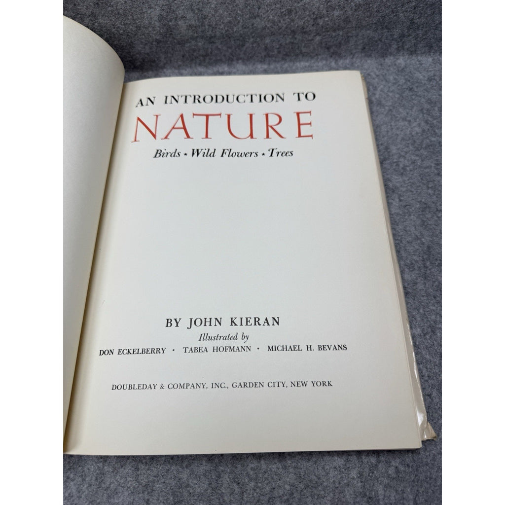 1966 Introduction to Nature John Kieran Birds Flowers Trees HC Dust Jacket