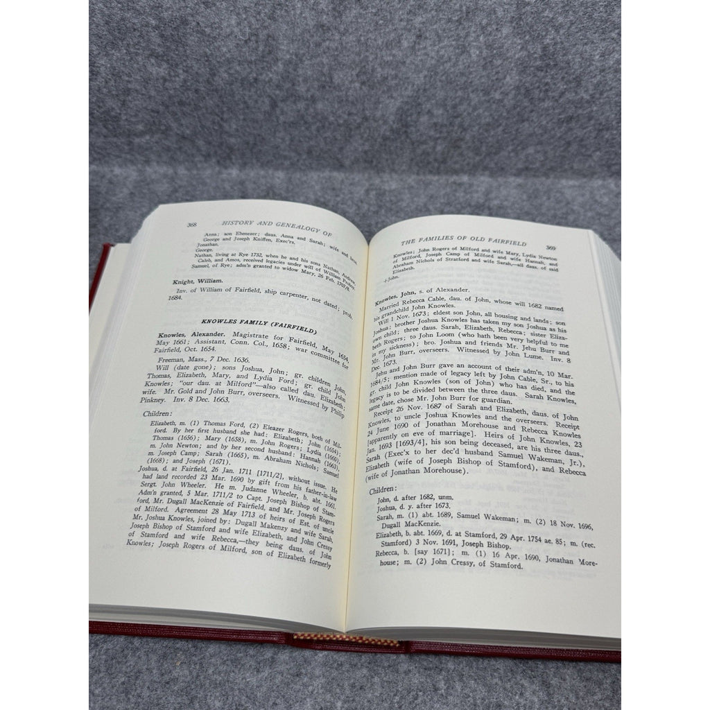 Families of Old Fairfield Genealogy Jacobus 3 Book Hardcover Set Connecticut