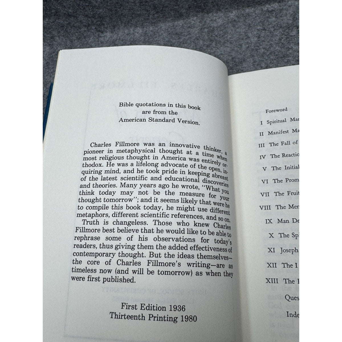 1980 Mysteries of Genesis Charles Fillmore Metaphysical Bible Study Hardcover