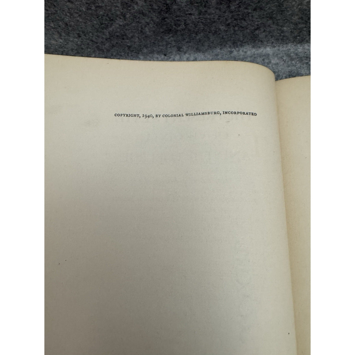 1940 The Present State of Virginia and the College Hartwell Blair HC