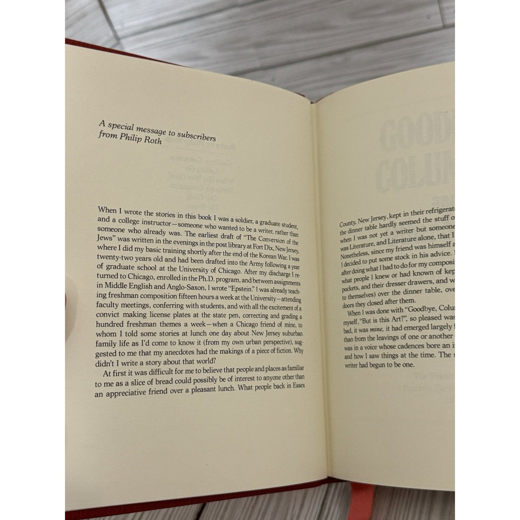 1978 Goodbye Columbus Philip Roth Franklin Library Signed Hardcover Book