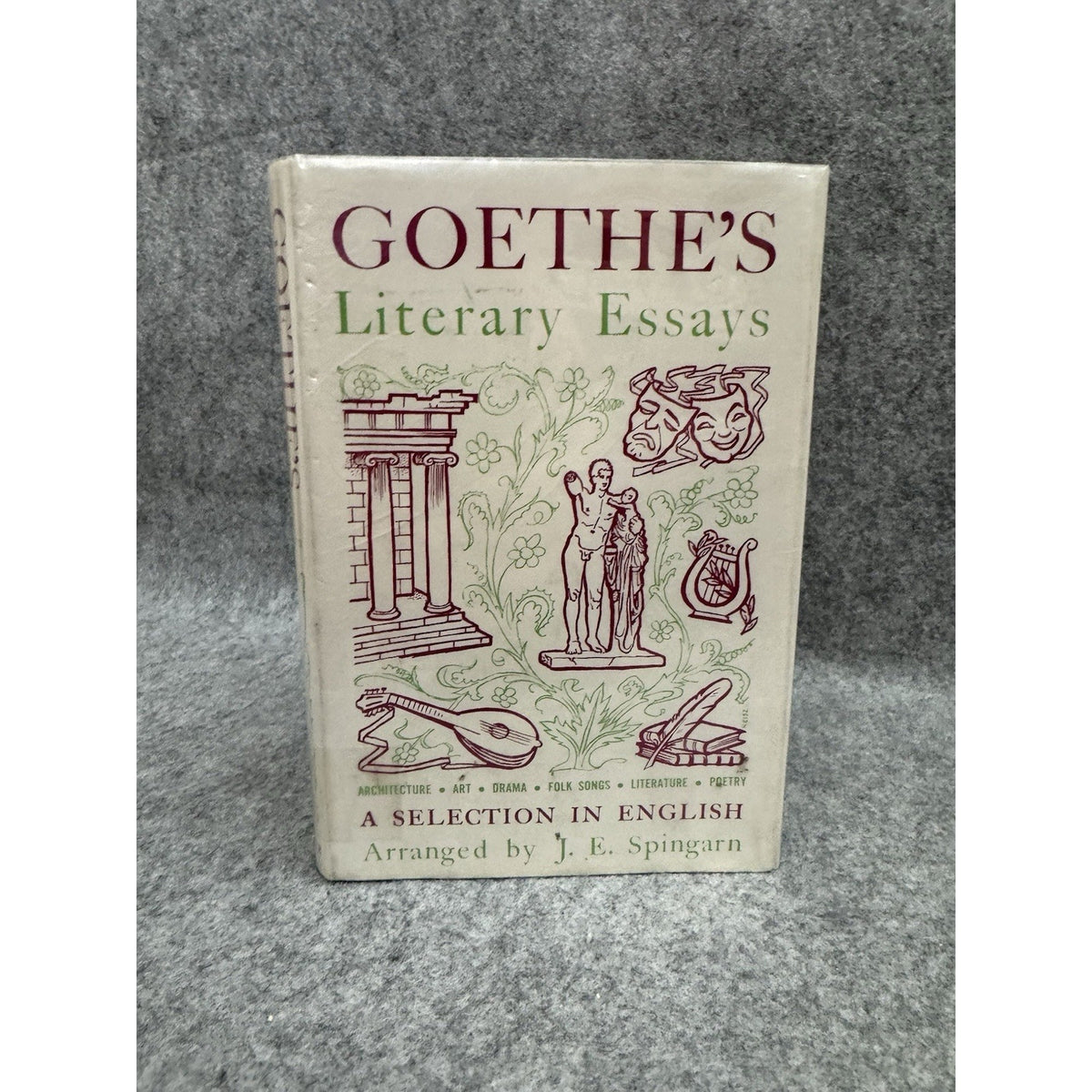 1964 Goethe’s Literary Essays HC DJ J E Spingarn Frederick Ungar