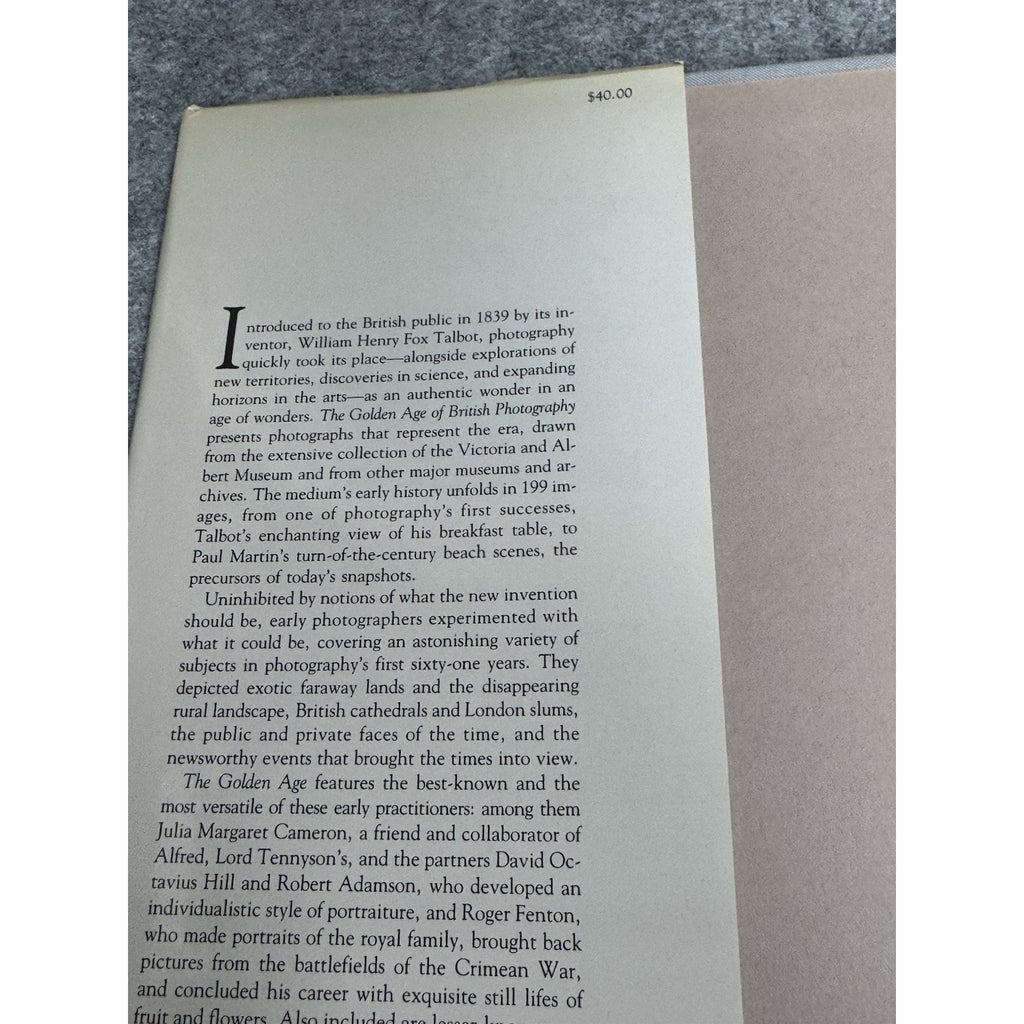 1984 The Golden Age of British Photography 1839-1900 Aperture Hardcover DJ