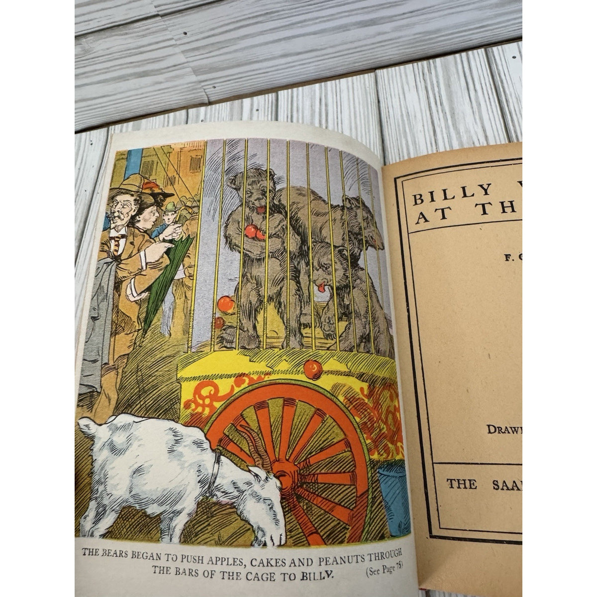 Billy Whiskers at the Circus 1908 Saalfield HC Illustrated Antique Book