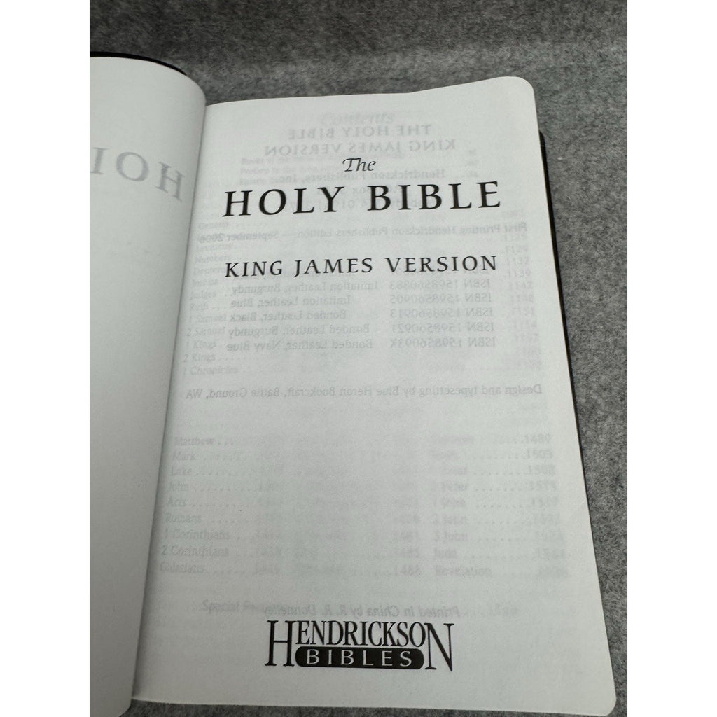 Giant Print Reference Bible-KJV by Hendrickson Publishers (2006, Bonded Leather)