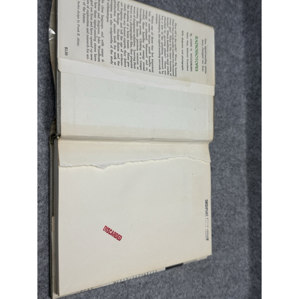 Radioisotopes John H Woodburn 1962 1st Edition HC DJ Atomic Nuclear Science