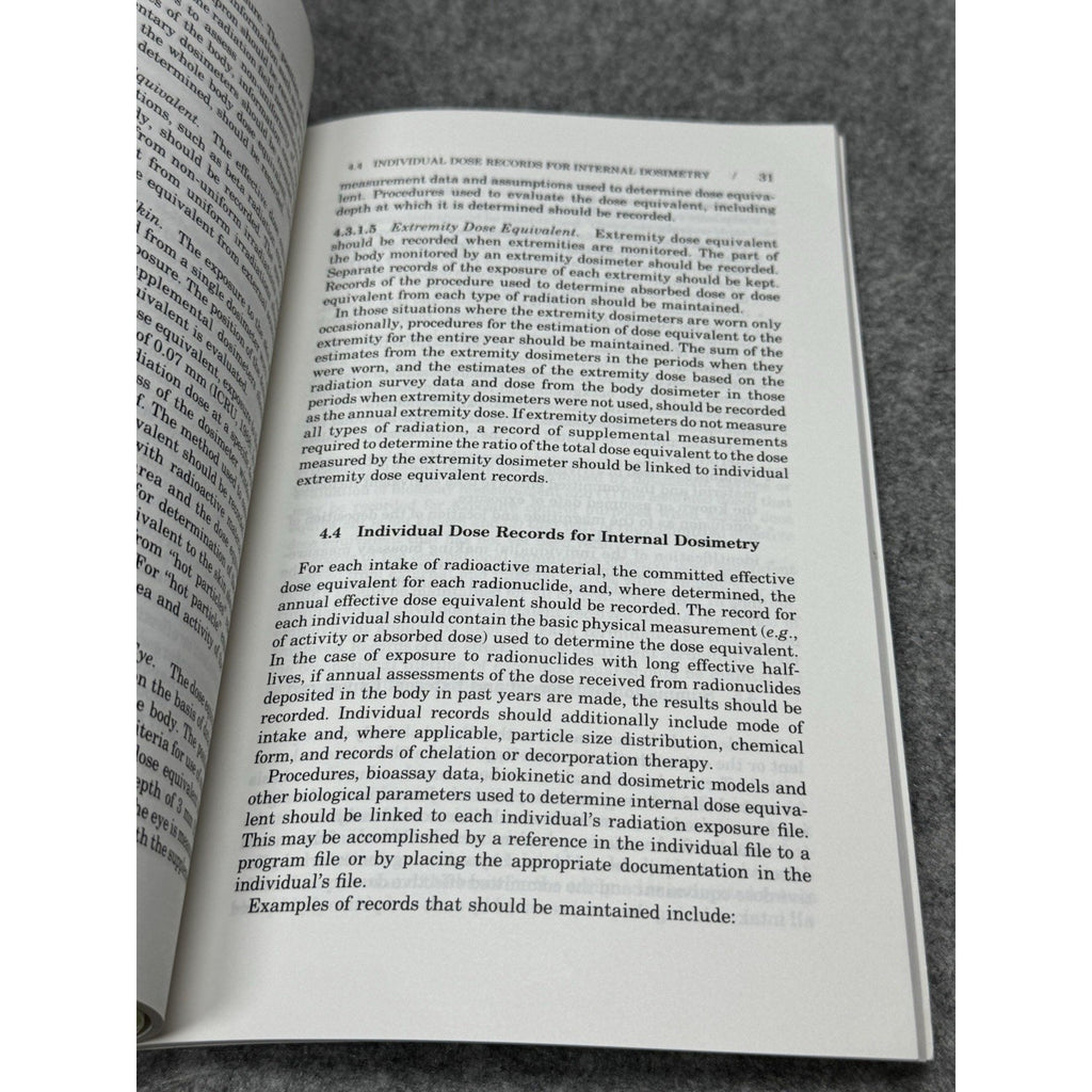 NCRP Report 114 Maintaining Radiation Protection Records Dosimetry Nuclear