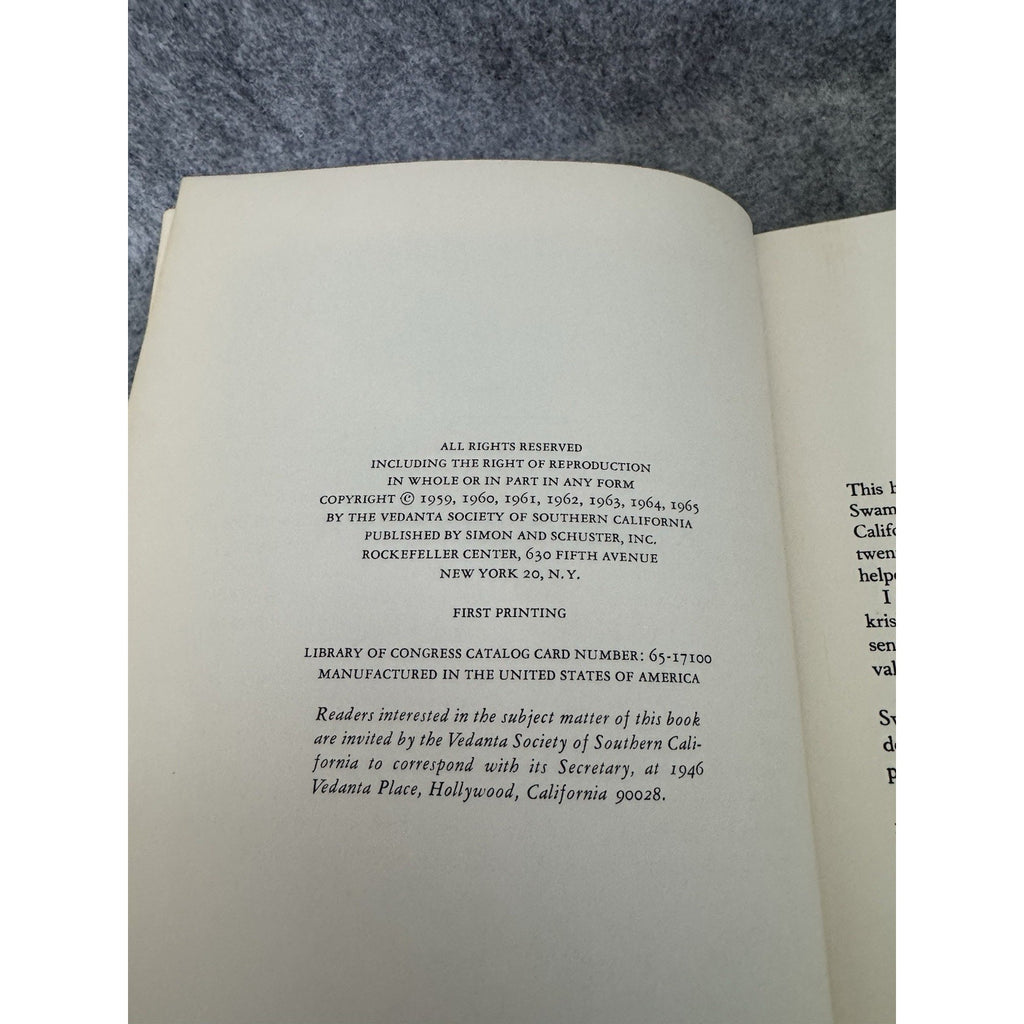 1965 Ramakrishna And His Disciples Christopher Isherwood HC 1st Printing