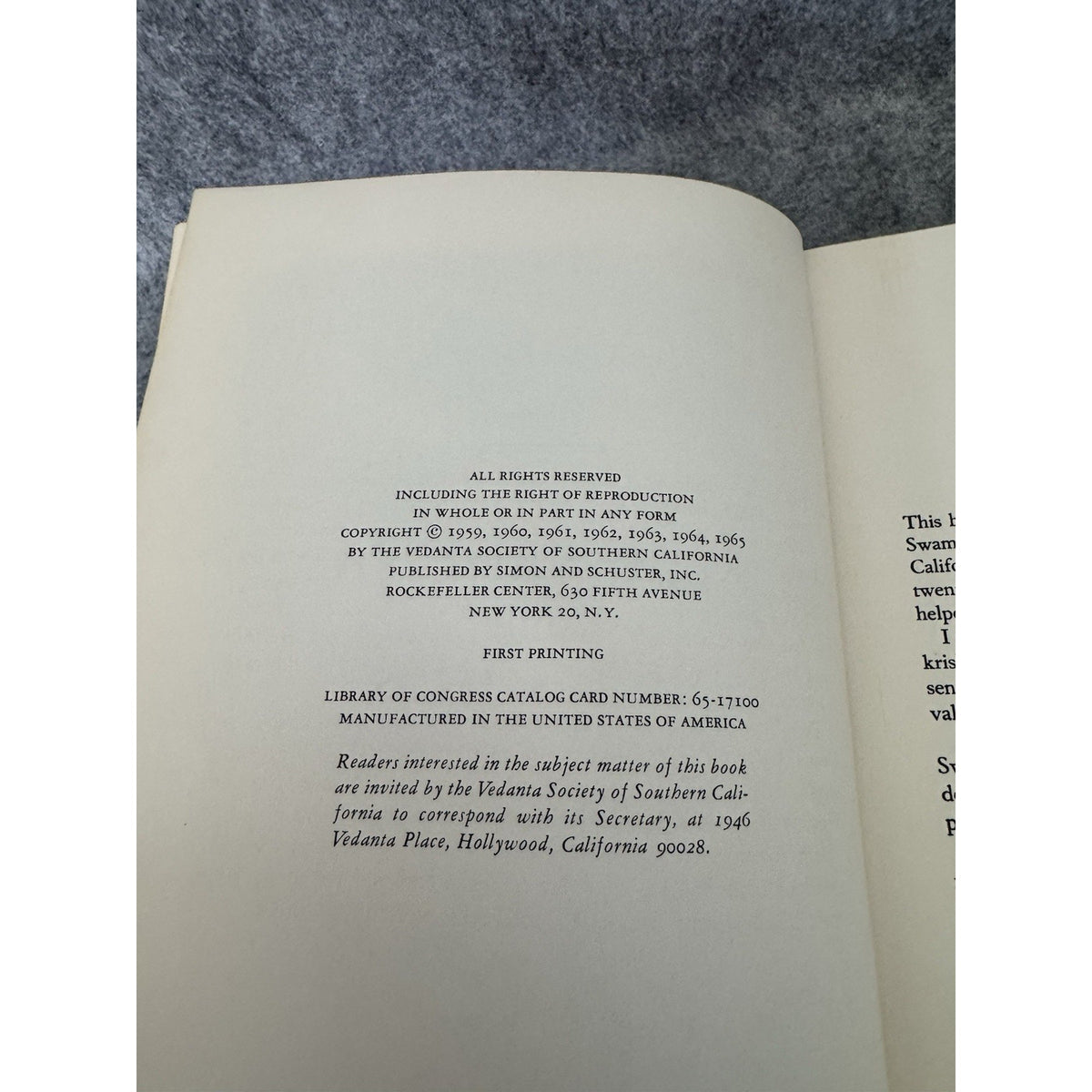 1965 Ramakrishna And His Disciples Christopher Isherwood HC 1st Printing