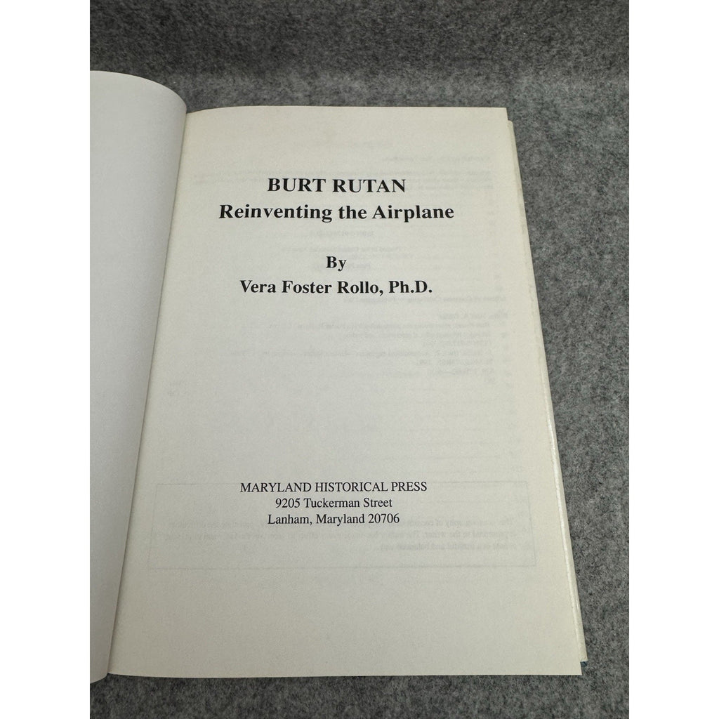 Burt Rutan Reinventing the Airplane 1991 1st Printing HC DJ Aviation