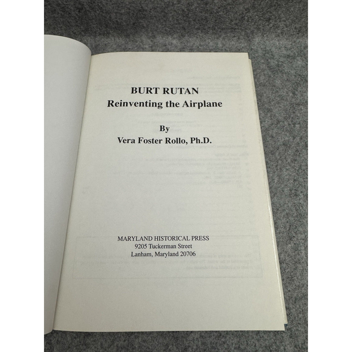 Burt Rutan Reinventing the Airplane 1991 1st Printing HC DJ Aviation