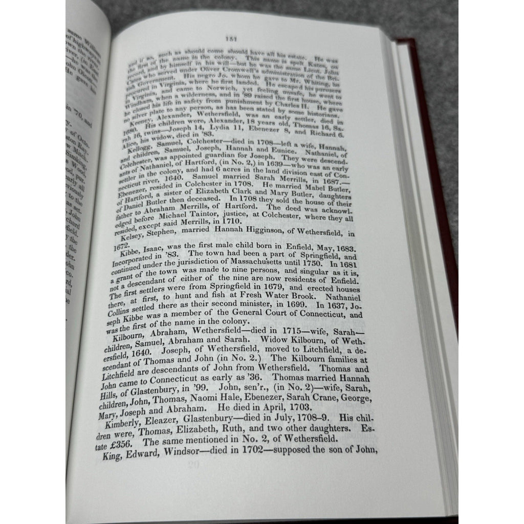 First Puritan Settlers of Connecticut R.R. Hinman Genealogy Hardcover