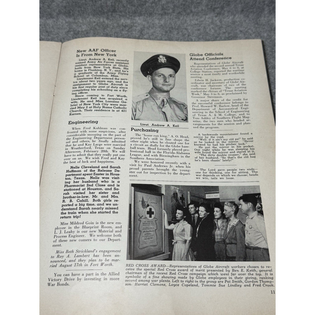 1943 Globe Beam WWII Aircraft Magazine May Knudsen AT-10 Fort Worth Texas