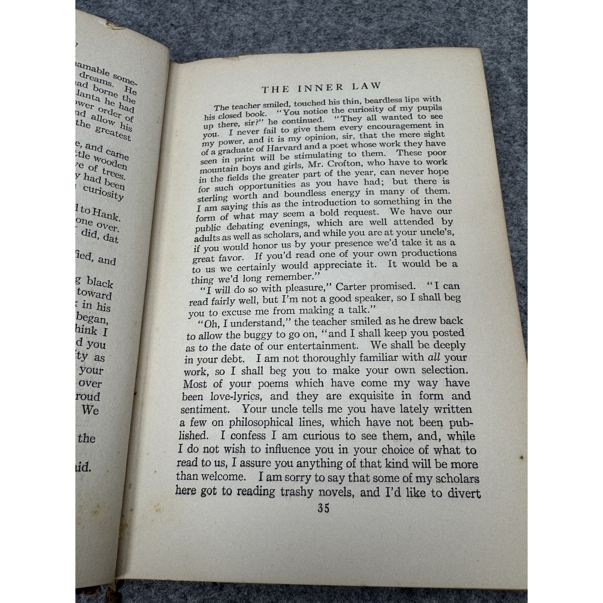 1915 The Inner Law Will N Harben First Edition Hardcover Harper & Bros