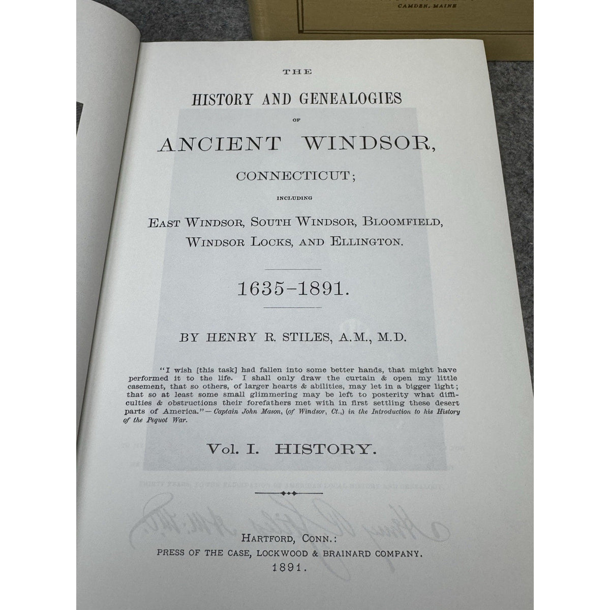 1976/1992 History Genealogies Ancient Windsor CT Stiles 2 Vol Hardcover Set