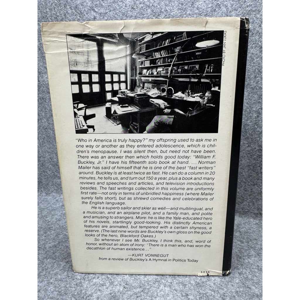 Overdrive William F Buckley Jr 1983 Book Club HC DJ Political Memoir Photos