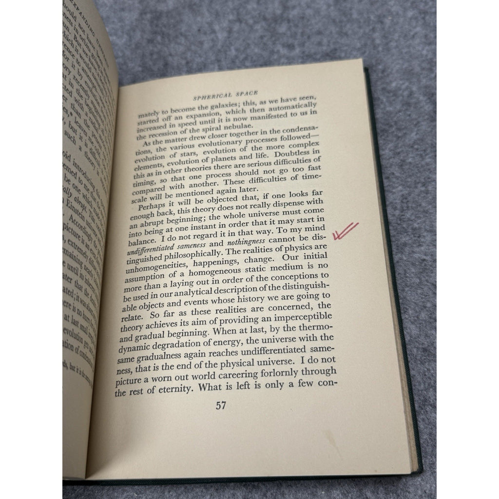 1933 The Expanding Universe Arthur Eddington 2nd Impression Einstein Cosmology