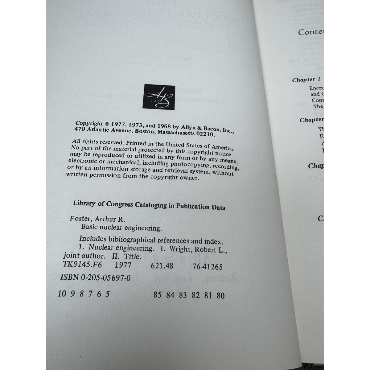 Basic Nuclear Engineering Foster Wright 3rd Edition Reactor Physics Hardcover