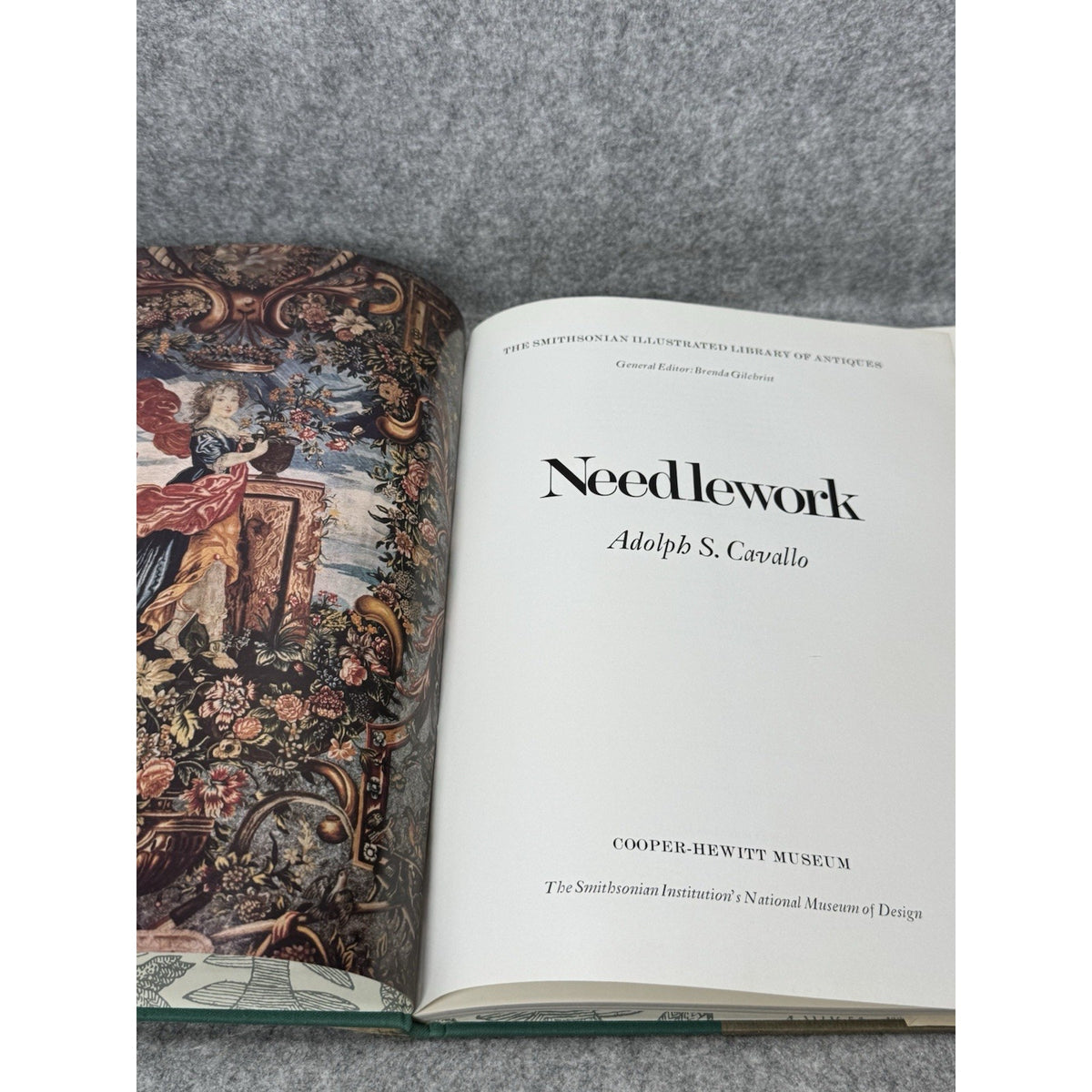 1979 Needlework Adolph Cavallo Smithsonian Antique Embroidery Textile Art HC DJ