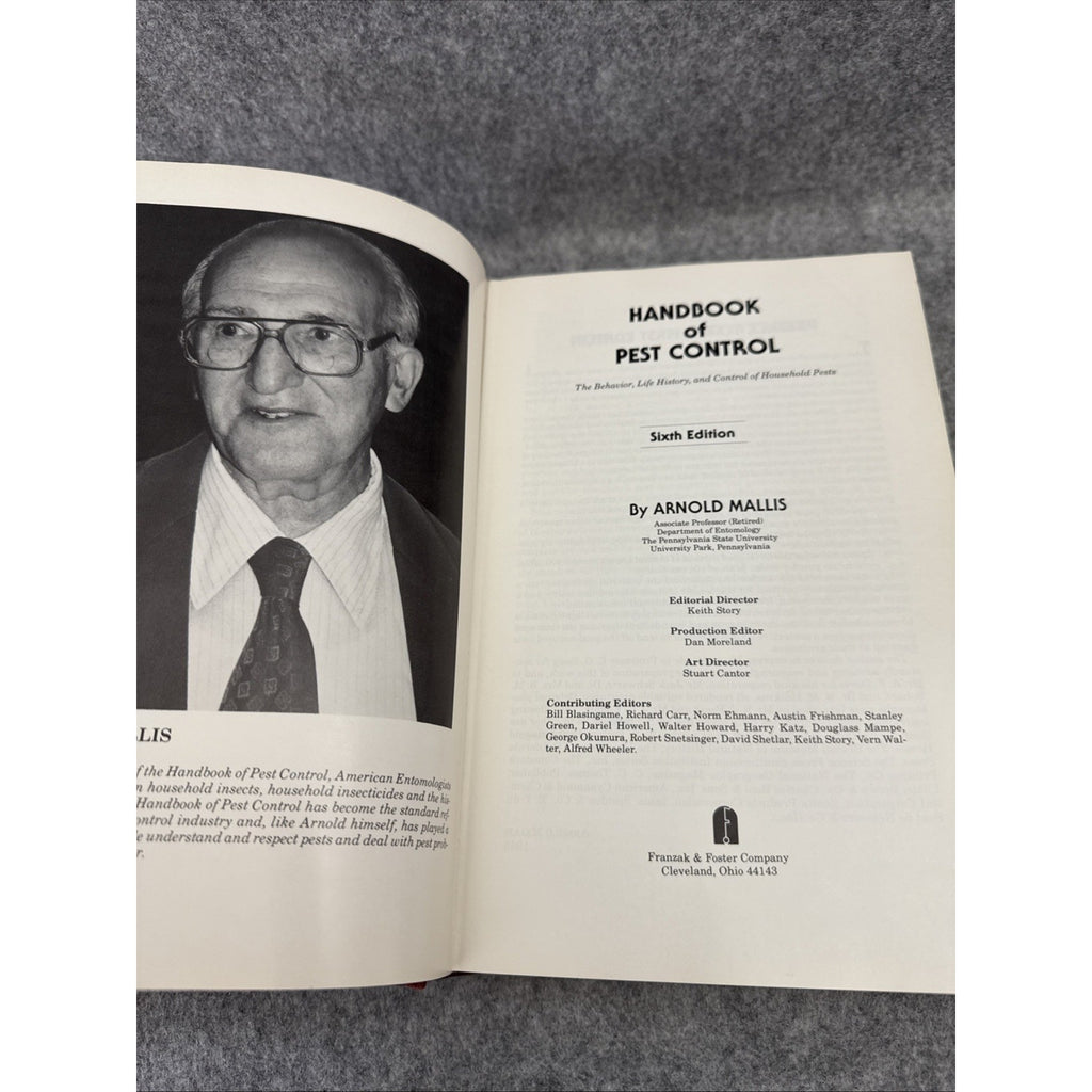 Handbook of Pest Control; Arnold Mallis (6th edition-1982) HB