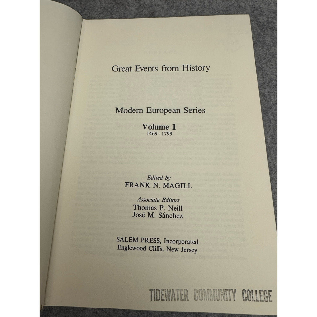 Great Events From History Modern European Series Vols 1 & 3 HC 1st Ed